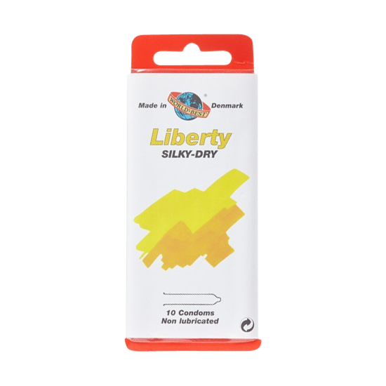 worlds best liberty silky dry condoms medium 10 stk