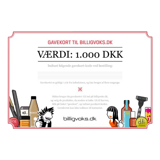 Billede af Gavekort 1000 kr PrintSelv gavekort til mere end 300 brands