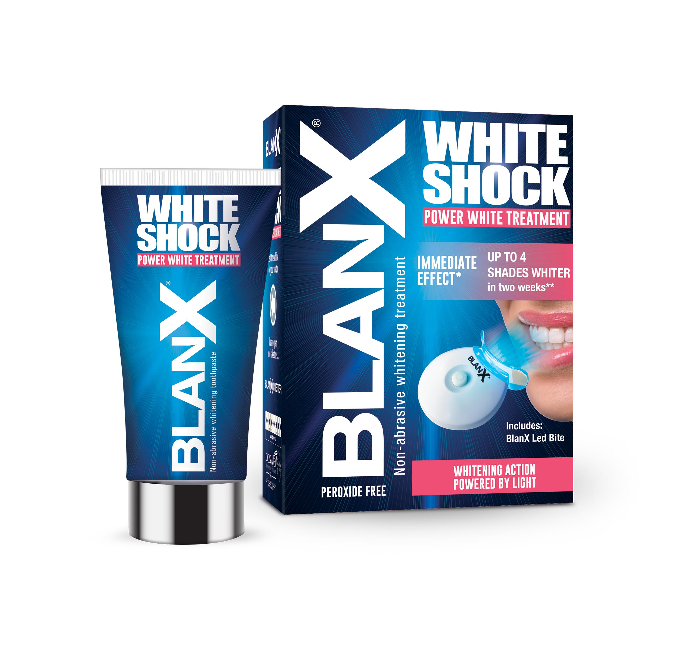Billede af Blanx White Shock Power White Treatment Tube + LED Bite 30 ml.